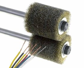Wire stripping and varnish removal of copper connectors