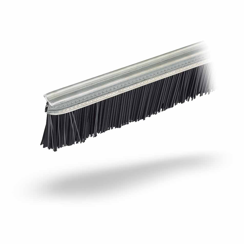 4 Strip Brush with .020 Nylon Bristle and #7 Galvanized Steel Channel - Pack of 3