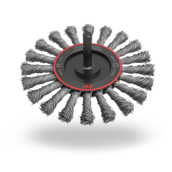 Twist knot wheels with shank